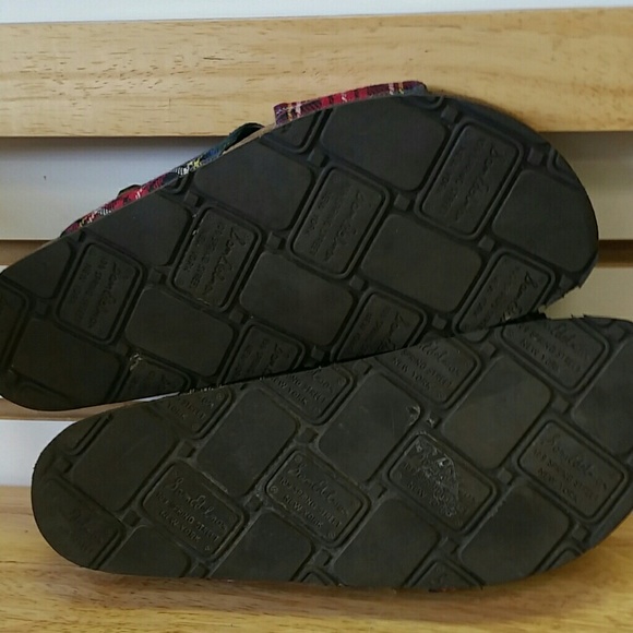 Sam Edelman sandals plaid with studs spikes sz 6 cork sole - Picture 5 of 5